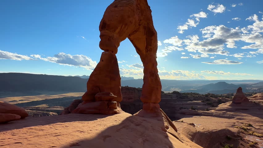 Delicate Arch in Arches National Park Moab Utah at Sunset travel adventure tourism USA