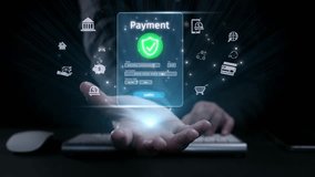 Business person initiates an online payment transaction, showcasing secure and efficient methods. Learn the best practices for safe online payment transactions. UUID - Powered by Shutterstock - Get 15% off with code: PIKWIZARD15