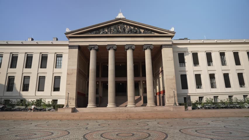 View of Domus Media in University Square, Oslo, Norway, Scandinavia, Europe