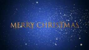 Video animation of a shooting star and the message Merry Christmas on blue background - Christmas and vacation concept - seamless loop. - Powered by Shutterstock - Get 15% off with code: PIKWIZARD15