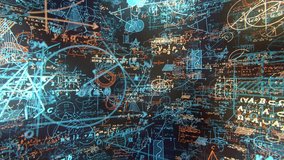 Equations and math symbols hover in space, with the camera weaving through them. The concept emphasizes mathematical intricacies, using shallow depth of field to blur the scene. - Powered by Shutterstock - Get 15% off with code: PIKWIZARD15