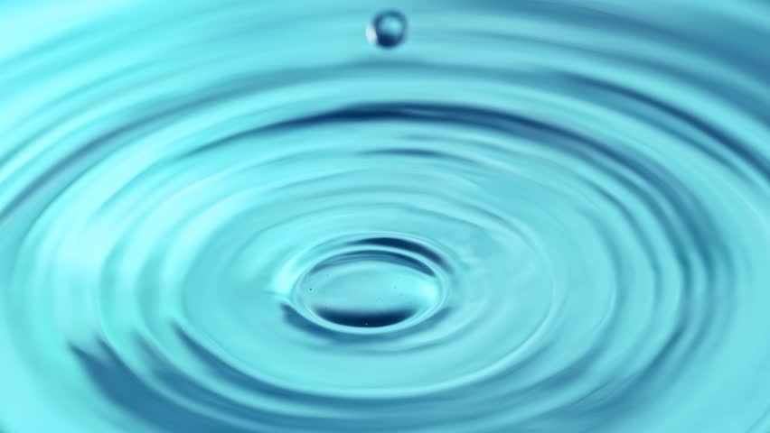 Super Slow Motion of Dripping Water Drop in Extreme Detail. Filmed on High Speed Cinema Camera, 1000fps.