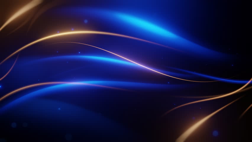 Abstract flowing golden and blue light streaks on a dark background, creating a futuristic, dynamic, and luminous visual effect. - Powered by Shutterstock - Get 15% off with code: PIKWIZARD15