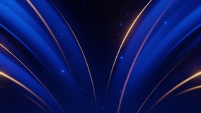 Blue and gold light beams radiate upward against a dark background, creating a dynamic and futuristic abstract visual effect. - Powered by Shutterstock - Get 15% off with code: PIKWIZARD15