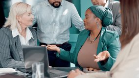 Celebration, high five and business people in office for meeting for success, partnership or agreement. Applause, diversity and group of professional creative designers clapping for goal in workplace - Powered by Shutterstock - Get 15% off with code: PIKWIZARD15