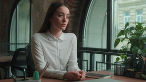 Thoughtful upset sad Caucasian girl lady businesswoman student think deep thought difficult problem thinking solution trouble unhappy worried pensive female business woman studying working in office - Powered by Shutterstock - Get 15% off with code: PIKWIZARD15