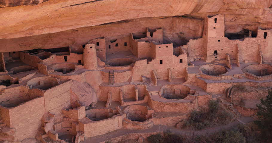Mesa Verde National Park Ancestral Puebloan mountain cliff dwellings famous for travel tourism Montezuma County Colorado USA