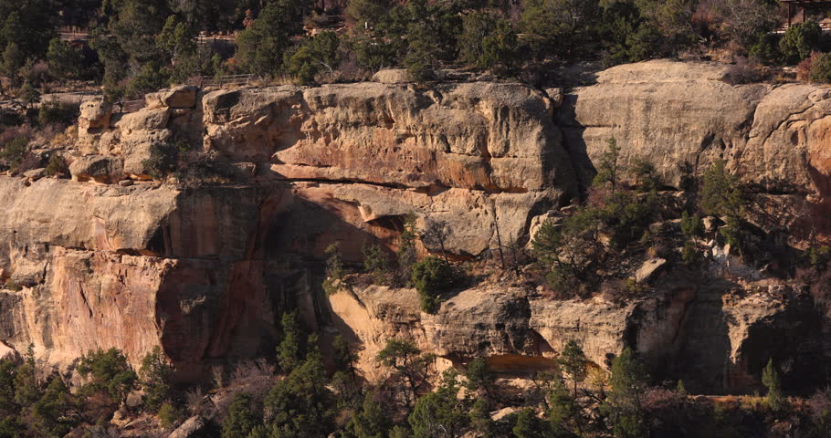 Famous outdoor abandoned Pueblo cliff dwellings Mesa Verde National Park Montezuma County Colorado USA travel tourism