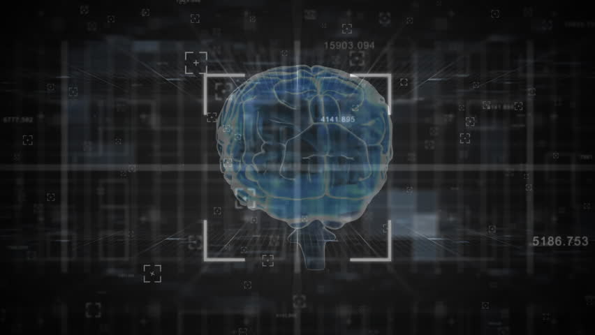 Animation of data processing and scopes scanning over brain. Technology, science and digital interface concept digitally generated video. - Powered by Shutterstock - Get 15% off with code: PIKWIZARD15