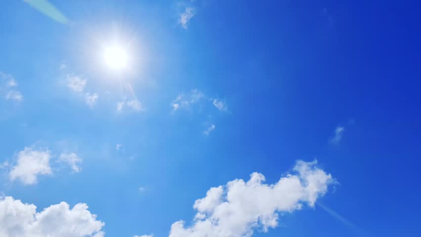 Hokkaido sky, clouds time-lapse, blue sky, fine, summer sky, Japan, Hokkaido