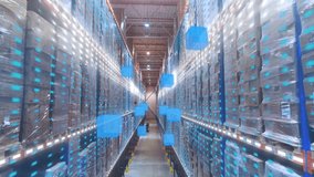 Smart warehouse at the factory. Work at a smart warehouse of the plant. Warehouse Order Picking. Inventory and warehouse management.  - Powered by Shutterstock - Get 15% off with code: PIKWIZARD15