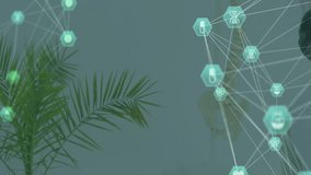 Medical network and data processing animation over doctor in office. Healthcare, technology, AI, innovation, digital, connectivity - Powered by Shutterstock - Get 15% off with code: PIKWIZARD15