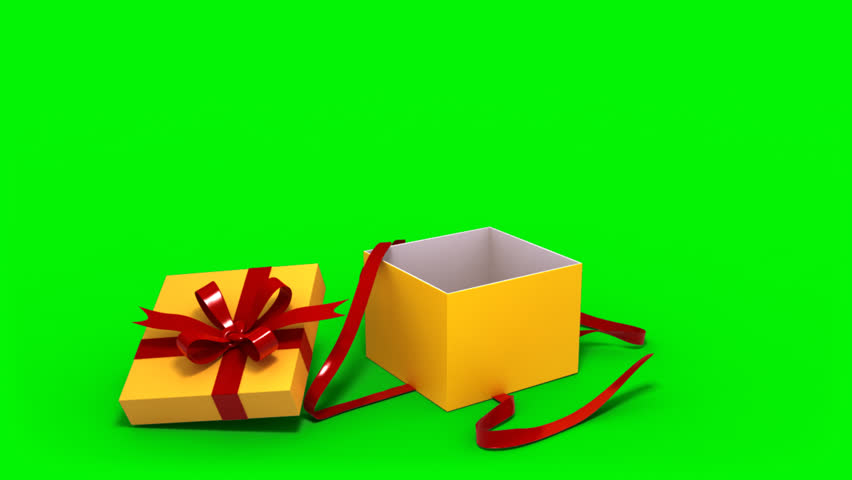 3D Element Animation showing a Gift Box with its lid opened