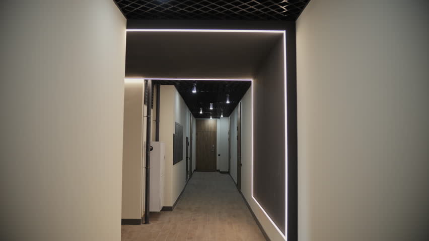 Empty hall of an apartment building