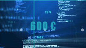 Processing financial data, bar and line graphs animation over digital code background. Finance, analysis, technology, coding, information, monitoring - Powered by Shutterstock - Get 15% off with code: PIKWIZARD15