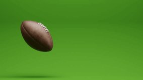 Realistic 3D Football Rotating Loop Over Green Background - Powered by Shutterstock - Get 15% off with code: PIKWIZARD15
