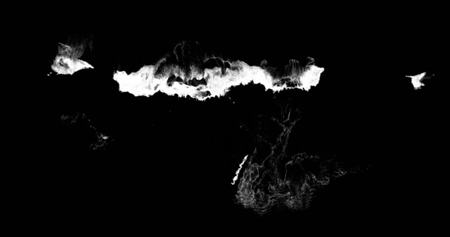 seafoam texture 4k isolated on black with alpha, seamless loop of a sea white foam for compositing of rolling waves