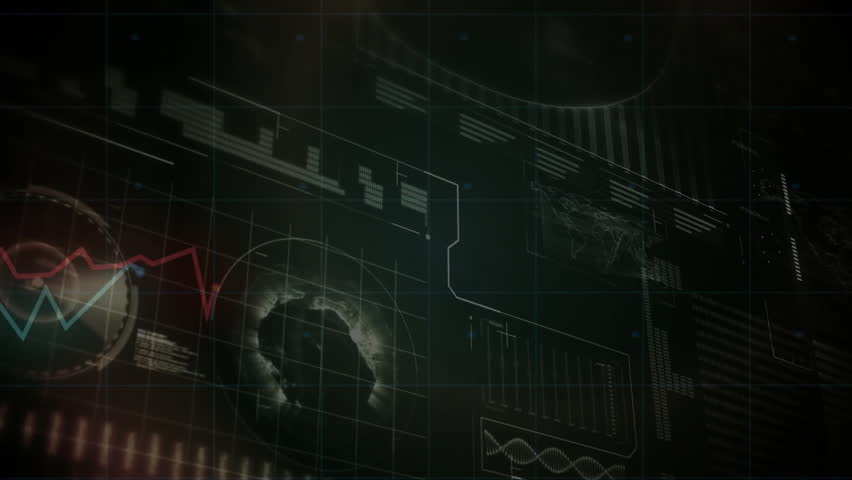 Animation of financial data processing with globe and world map on black background. Global business, finances, computing and digital interface concept digitally generated video. - Powered by Shutterstock - Get 15% off with code: PIKWIZARD15