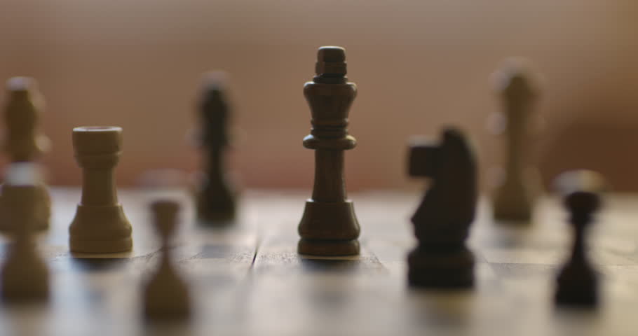 Game of Chess. Close Up of Hand Confident Businessman Playing Chess Game to Development Analysis Strategy Plan, Leader and Teamwork Concept for Success. Business Solutions, Success Strategy.