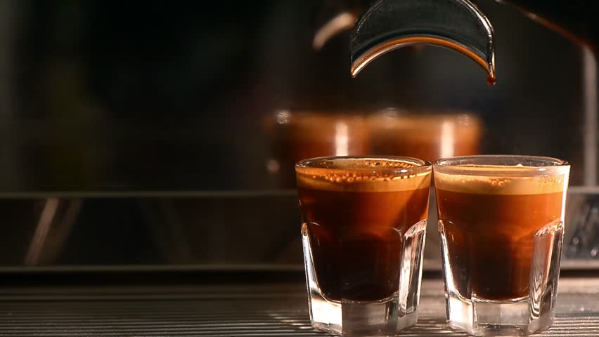 Coffee make by espresso machine.