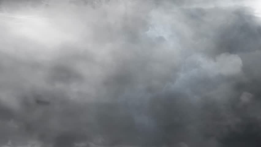 loudscape with lightning bolt in dark sky.