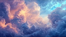 abstract animated pattern blue stormy clouds on the sky background video loop - Powered by Shutterstock - Get 15% off with code: PIKWIZARD15