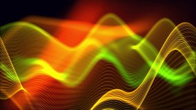 Gradient background with spectrum of colors in a shape of smoothly floating waves with bright glow effect. Elegant animation of vibrant rainbow colored waveform for music and abstract art. 4K 60fps - Powered by Shutterstock - Get 15% off with code: PIKWIZARD15