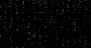 Cybersecurity, data transfer and futuristic binary code for AI testing on dark background. Programming, technology and metaverse with hacking, network or algorithm with overlay or web cloud computing - Powered by Shutterstock - Get 15% off with code: PIKWIZARD15