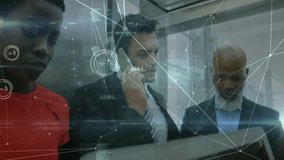 Animation of network of connections data processing over diverse business people. Global finance, business, connections, computing and data processing concept digitally generated video. - Powered by Shutterstock - Get 15% off with code: PIKWIZARD15