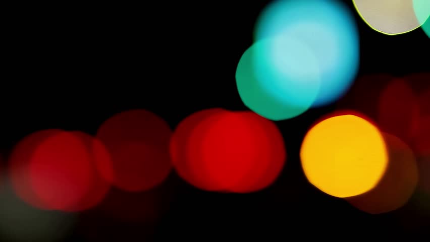 City traffic at night car light mooving blur