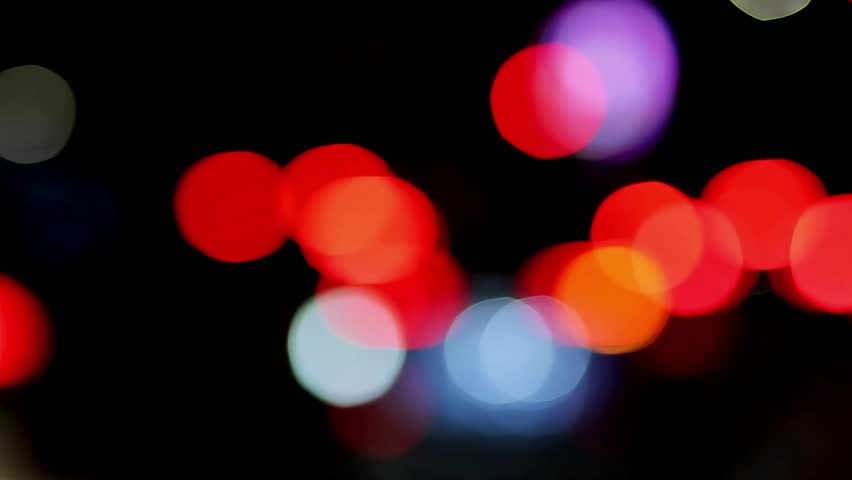 City traffic at night car light mooving blur