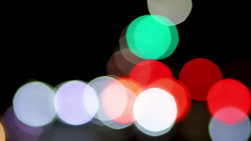 City traffic at night car light mooving blur