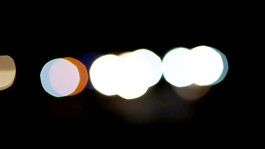 City traffic at night car light mooving blur