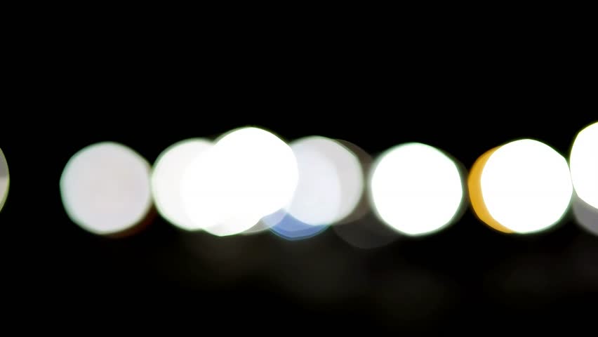 City traffic at night car light mooving blur