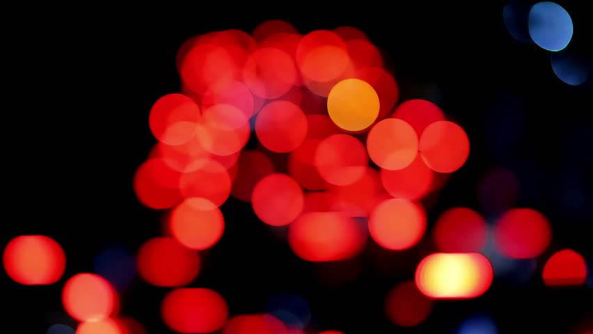 City traffic at night car light mooving blur