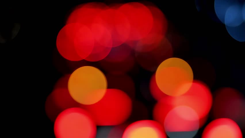 City traffic at night car light mooving blur