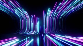Stunning neon light streaks create an abstract flow, featuring futuristic design animation, 3d rendering. 3D Illustration - Powered by Shutterstock - Get 15% off with code: PIKWIZARD15