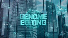 Genome editing. Businessman Working in Office among Skyscrapers. Hologram Concept - Powered by Shutterstock - Get 15% off with code: PIKWIZARD15