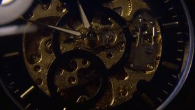 skeleton watch in operation, close-up, in flashing light - Powered by Shutterstock - Get 15% off with code: PIKWIZARD15