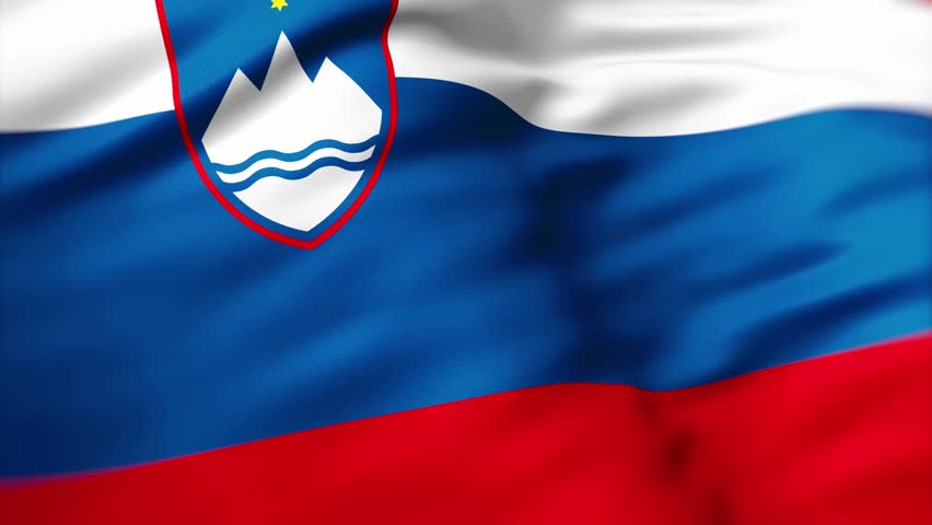 Slovenia Flag waving 4k independence day