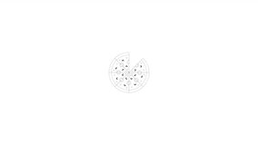 Pizza slices disappointing loading animation black and white. Food ordering app animated element monochrome abstract 4K video motion graphic isolated. Restaurant web site loader download upload - Powered by Shutterstock - Get 15% off with code: PIKWIZARD15