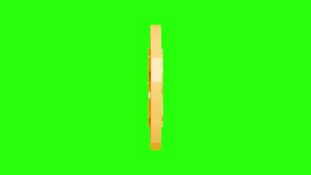 Rotating Gold Coin on a green background Chroma key. Dollar sign as a symbol of Success, Finance and Profit. Looping 3D animation in Ultra HD 4k for illustration Profit, Cashback or. 3D Illustration - Powered by Shutterstock - Get 15% off with code: PIKWIZARD15