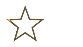 Golden Star rotating 360 degree isolated on clean white background with chroma key and alpha channel to remove or replace background, 3d animation, 3d rendering - Powered by Shutterstock - Get 15% off with code: PIKWIZARD15