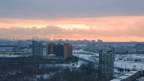 Time-lapse of cityscape in winter at sunrise with buildings in Toronto city, Canada - Powered by Shutterstock - Get 15% off with code: PIKWIZARD15