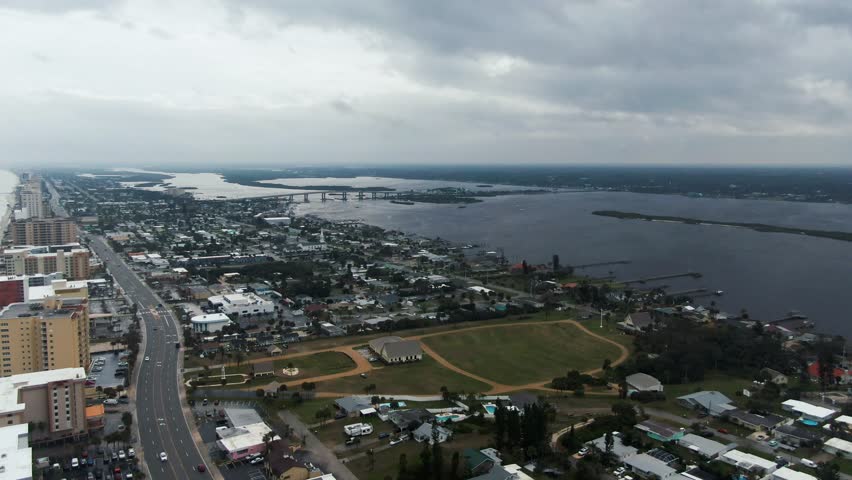 Aerial View Daytona Beach Lenox Playground Along Grandview Ave, Daytona Beach, Florida, United States.