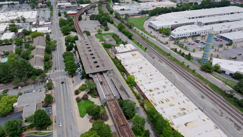 Metropolitan Atlanta Rapid Transit West End Station Subway station, Atlanta Georgia suburbs neighborhood, Aerial