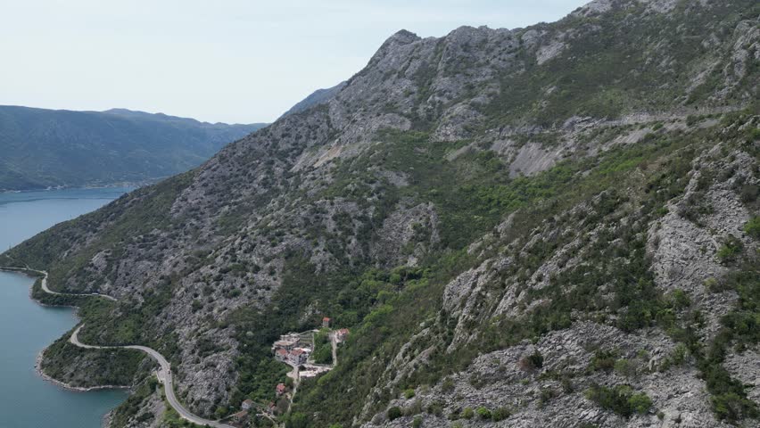 Kotor bay, montenegro (aerial shot )