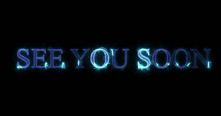 see you soon neon text animation
