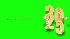 Happy New Year 2025 on black background. green screen Happy New Year celebration concept.New Year 2025 - Powered by Shutterstock - Get 15% off with code: PIKWIZARD15