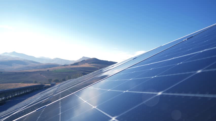 solar energy - solar energy panels - environmentally friendly energy - sustainable energy - electricity production 
4K video